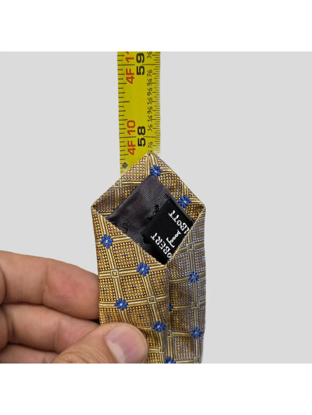 Robert Talbott Best Of Class yellow Gold  Jacquard Geometric Tie 3.3/4 x58
